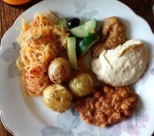 Buffet style! at Hermans in Stockholm