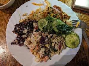 Cold salads at Hermans in Stockholm