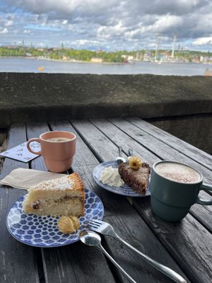 Fika & view  at Hermans in Stockholm