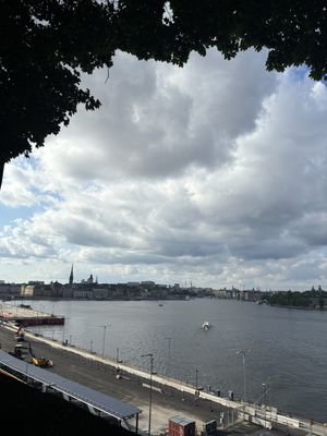 view from outdoor seating  at Hermans in Stockholm