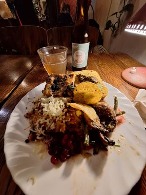 Warm buffet, at Hermans in Stockholm