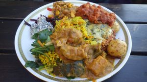 Buffet plate at Hermans in Stockholm