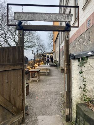 Entering the heavenly haven   at Hermans in Stockholm