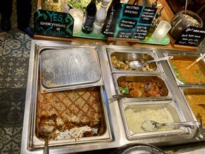 Lasagna, (not just) rice, potatoes, …  at Hermans in Stockholm