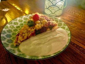 Berry pie  at Hermans in Stockholm