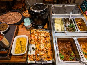 Today's buffet at Hermans at Hermans in Stockholm