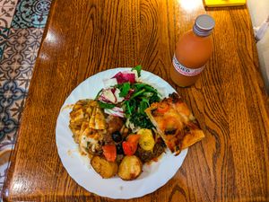 Meal from buffet at Hermans at Hermans in Stockholm