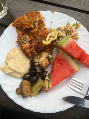 watermelon was the only good thing at Hermans in Stockholm