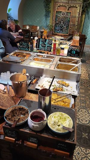 The buffet at Hermans in Stockholm