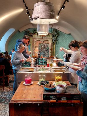 Buffet at Hermans in Stockholm