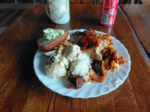 Few items from todays buffet at Hermans in Stockholm