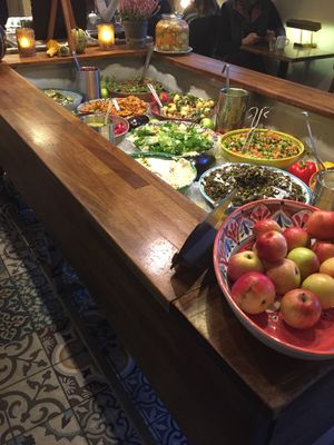 All you can eat buffet at Hermans in Stockholm