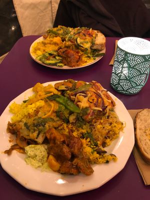 Couldn’t fit any more on my plate! All vegan!  at Hermans in Stockholm