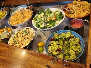 The buffet at Hermans in Stockholm