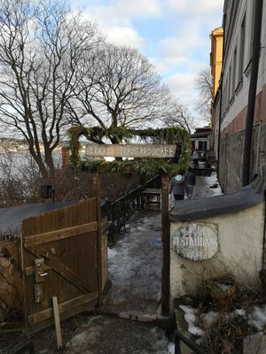 Entrance to Hermans at Hermans in Stockholm