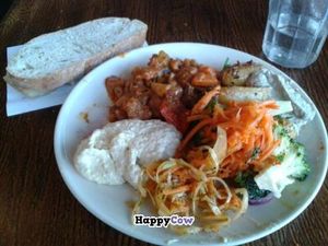 Delicious lunch buffet - all vegan. at Hermans in Stockholm