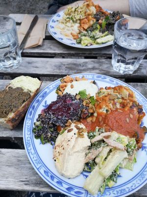 Lunch buffé at Hermans in Stockholm