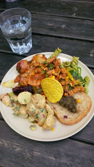 buffet at Hermans in Stockholm