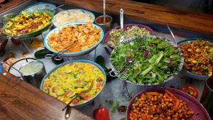 buffet at Hermans in Stockholm