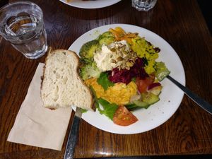 Delicious lunch buffet 😋 at Hermans in Stockholm