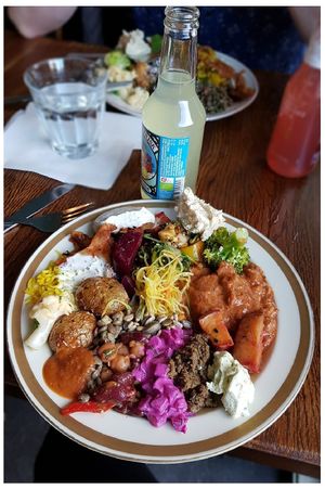 Buffet at Hermans in Stockholm