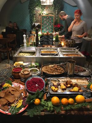 Xmas buffet at Hermans in Stockholm
