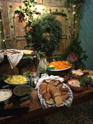 Xmas buffet at Hermans in Stockholm