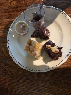 Desert at Christmas lunch at Hermans in Stockholm