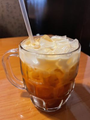 Thai tea with coconut milk  at Thai Love NY in Syracuse