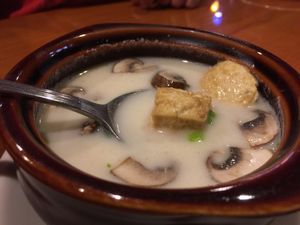 Tom kha soup! My favorite! at Thai Love NY in Syracuse