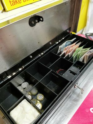 Self service for change. at San Ho Gourmet 三和美食 in Central Singapore