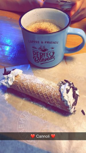 Cannoli with a peanut cappuccino ❤️ at Milkaway in Naples