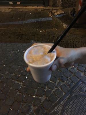 night-time granita   at Milkaway in Naples