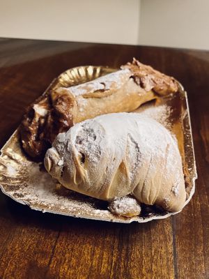 Hazelnut cannolo & sfogliatella ricca at Milkaway in Naples