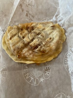 Mezzaluna filled with potatoes, macinato, and Milkaway sauce  at Milkaway in Naples