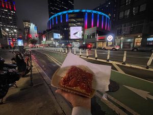 Vegan Upsidedown Slice  at NY Pizza Suprema in New York City