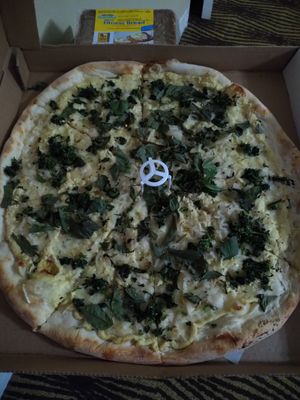 Vegan Pizza Alfredo at NY Pizza Suprema in New York City