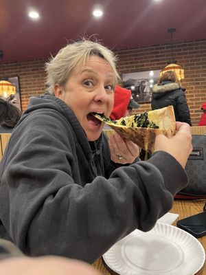 My first NY slice!  at NY Pizza Suprema in New York City