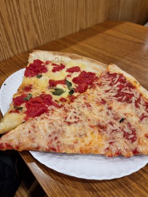 Vegan Marguerita and The New York Vegan at NY Pizza Suprema in New York City