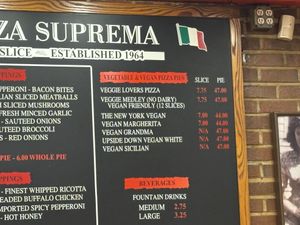 Full range (not all available every day)   at NY Pizza Suprema in New York City