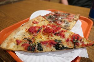 Vegan pizza at NY Pizza Suprema in New York City