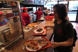 Pizzas at NY Pizza Suprema in New York City