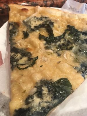Spinach. Artichoke. Truffle Brie pizza at NY Pizza Suprema in New York City