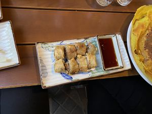 Crispy rolls filled with vegetables and tofu at Good Morning Vietnam Vegan in Berlin