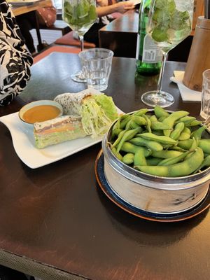 Edamame and cold spring rolls with tofu and peanut sauce   at Good Morning Vietnam Vegan in Berlin