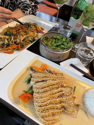 Noodles with veggies and vegan “duck"  at Good Morning Vietnam Vegan in Berlin