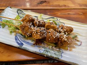 Vegan chicken Saté on peanut sauce  at Good Morning Vietnam Vegan in Berlin