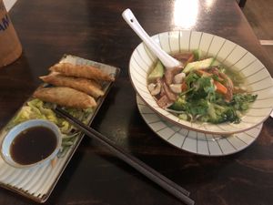 Pho and crispy dumplings 🥟 😋  at Good Morning Vietnam Vegan in Berlin
