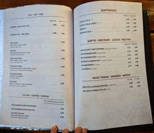 Menu page at Good Morning Vietnam at Good Morning Vietnam Vegan in Berlin