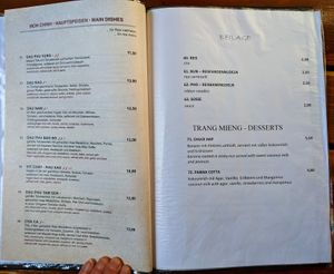 Menu page at Good Morning Vietnam at Good Morning Vietnam Vegan in Berlin